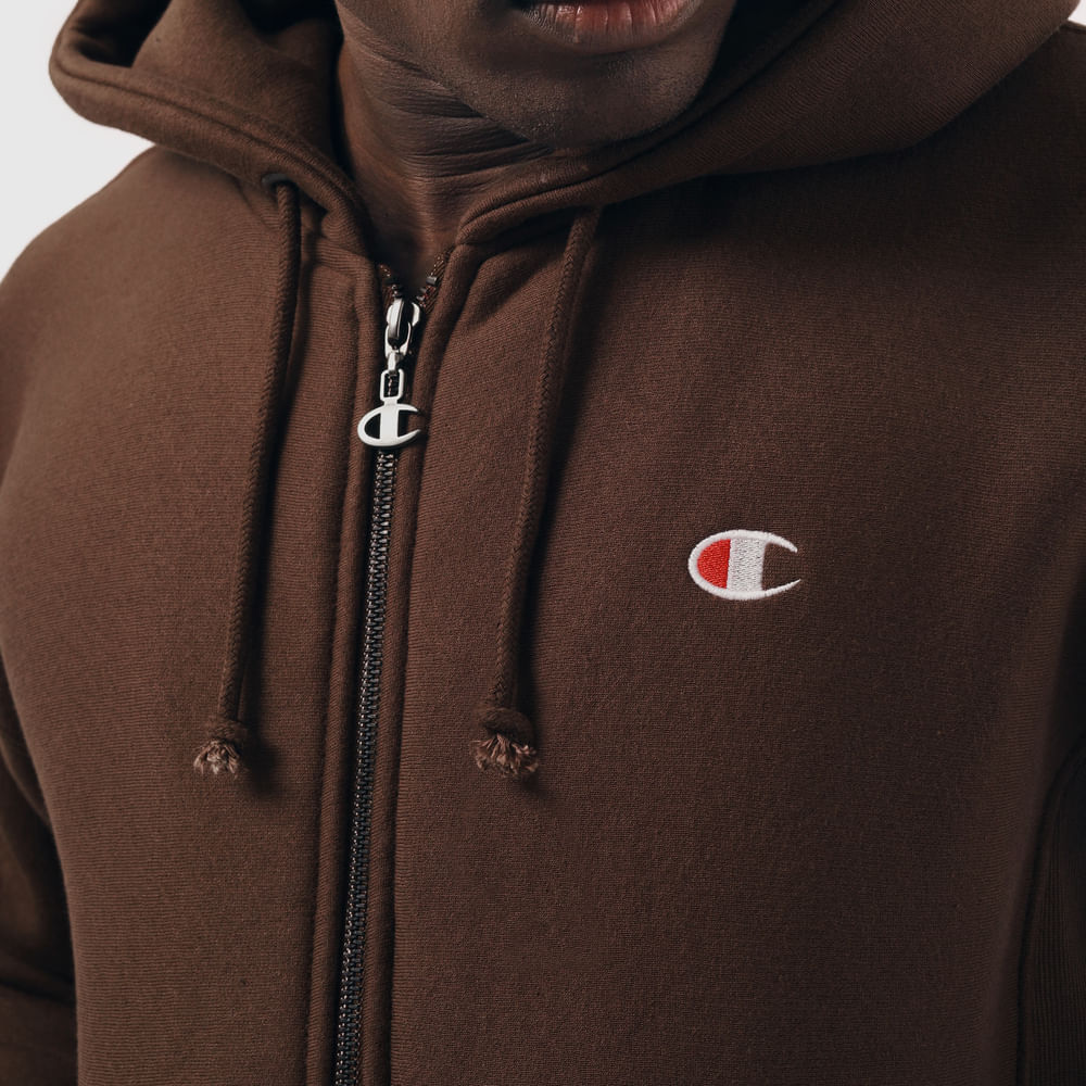 CHAMPION REVER WEAVE ZIPER C LOGO